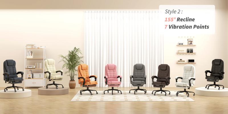 Vinsetto Vibrating Massage Office Chair, High Back Computer Chair with Footrest, Adjustable Height, Faux Leather Desk Chair