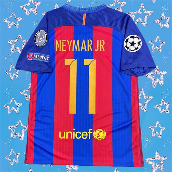 2014 2015 FCB Home No. 11 Neymar Short Sleeve Soccer Jersey