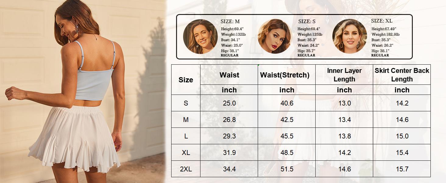 Avidlove Women's Pleated Skater Skirt Basic Casual High Waisted Ruffles Flared Mini Thin Lingerie Skirts 100% Polyester Christmas Skirt SpringStatements