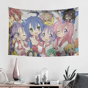 1 Large Anime Tapestry Flag Bright Japanese Manga Wall Ornament for Bedroom, Dormitory, Party Decoration, Anime Room Decoration Perfect for birthdays, graduation ceremonies and themed events - Anime fan gifts