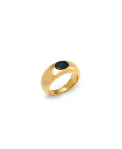 Solitaire Domed Ring - Bloodstone