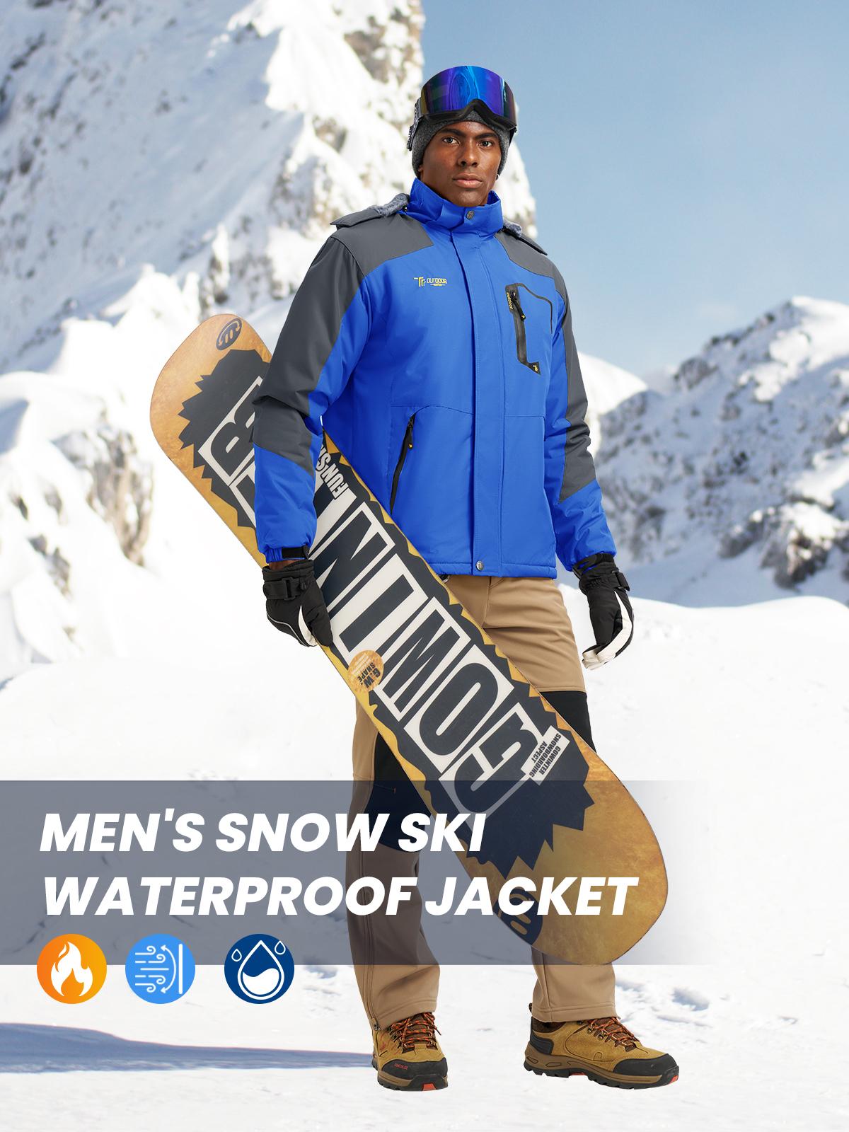 GOPUNE Men's Fleece Lining Winter Jacket, Waterproof, Breathable, Thickened, Warm, Windproof, Softshell Jacket, Outdoor, Functional Jacket with Removable Hood GOPUNE Men's Fleece Lining Winter Jacket, Waterproof, Breathable, Thickened, Warm, Windproof, Softshell Jacket, Outdoor, Functional Jacket with Removable Hood