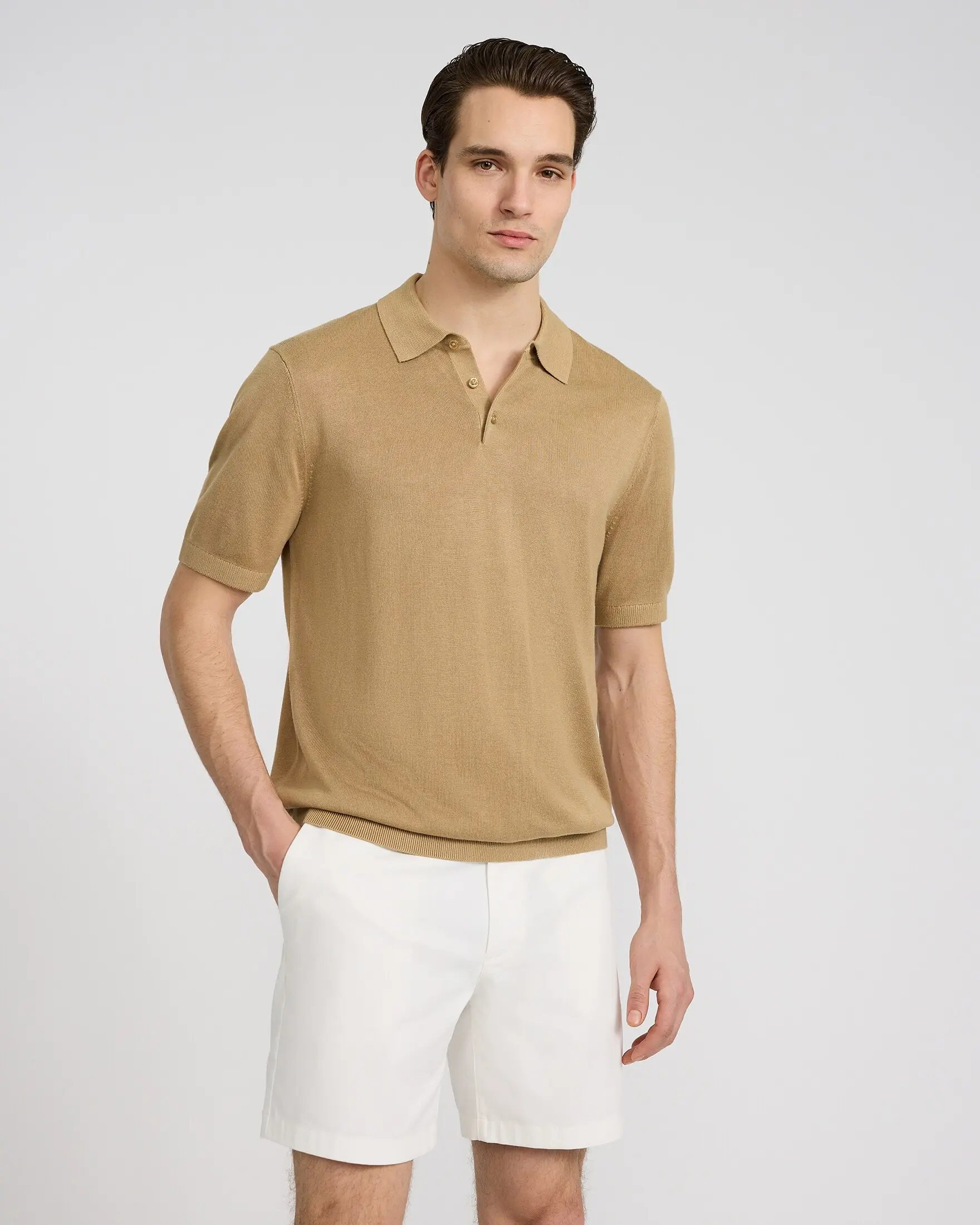 Express Jersey Short Sleeve Sweater Polo