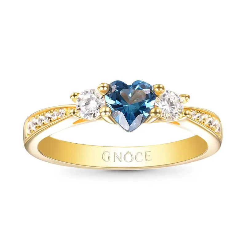 Gnoce Sparkling Three S925-Stone Promise Ring