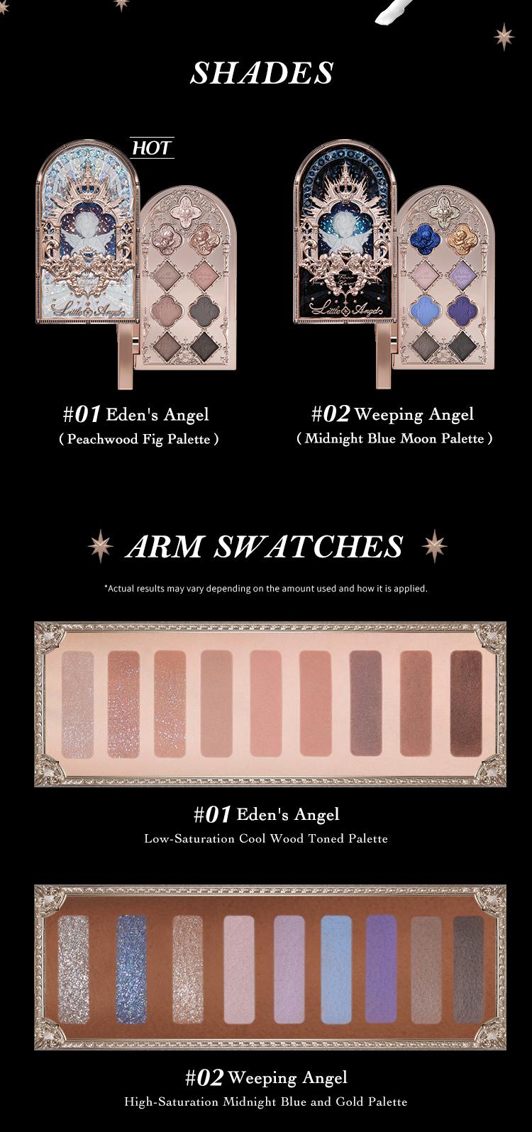 Flower Knows Little Angel Collection 9-Color Eyeshadow Palette, longlasting, matte, shimmer, silky, dealsforyoudays