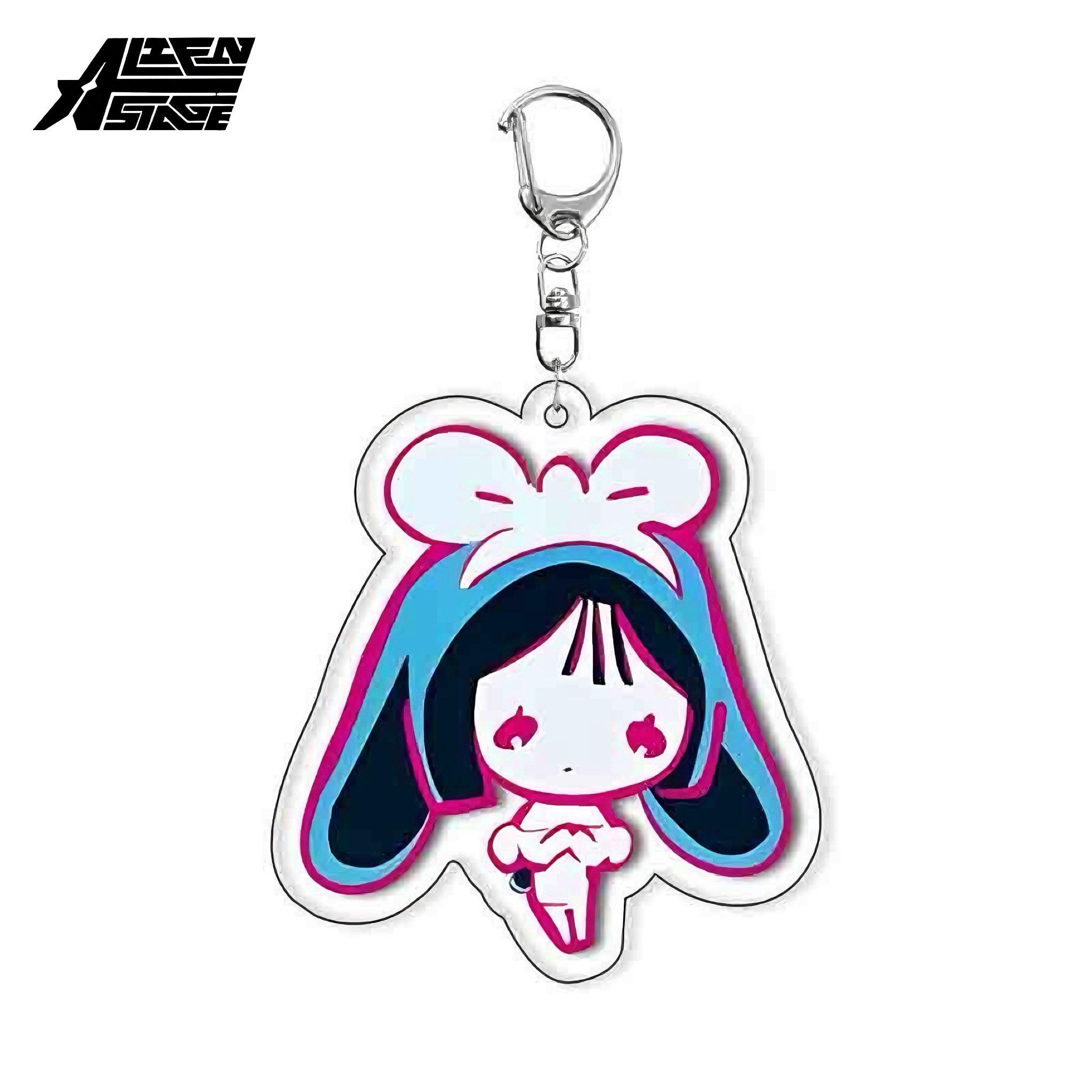 Alien Stage Stained Glass Keychain Set (6pcs) - Limited Korea Rabbit Cafe Collection, Cute Backpack Gift, alnst merch, figure