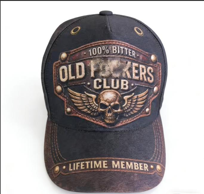 Digital printing Old Club Vintage Embroidered Cap, Vintage Distressed Baseball Cap, Unisex Retro Old Club Hat Gift for Men & Women