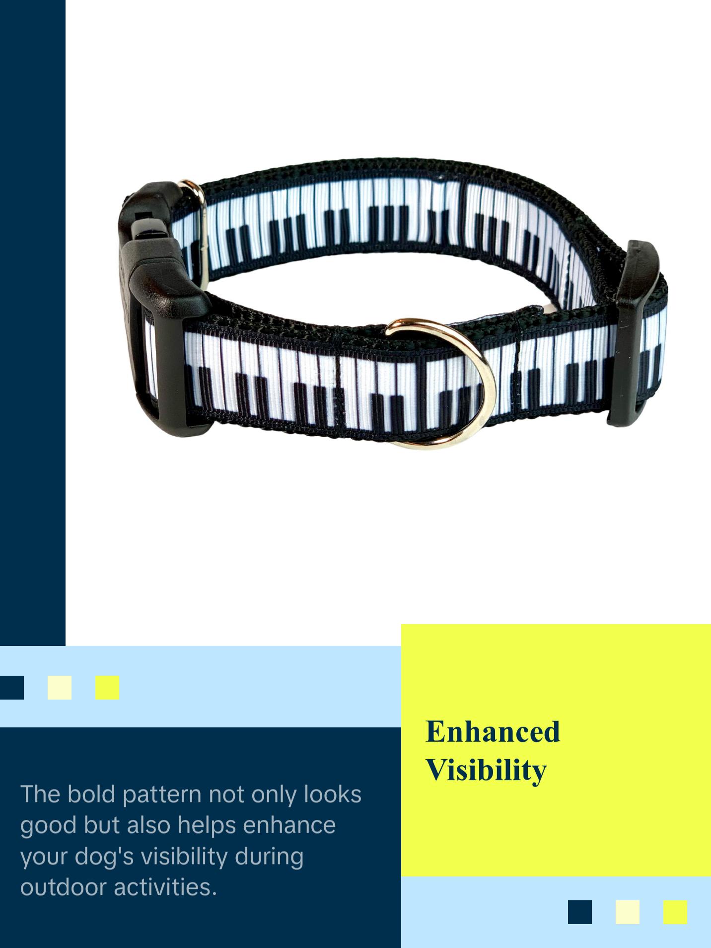 Piano Keys Dog Collar
