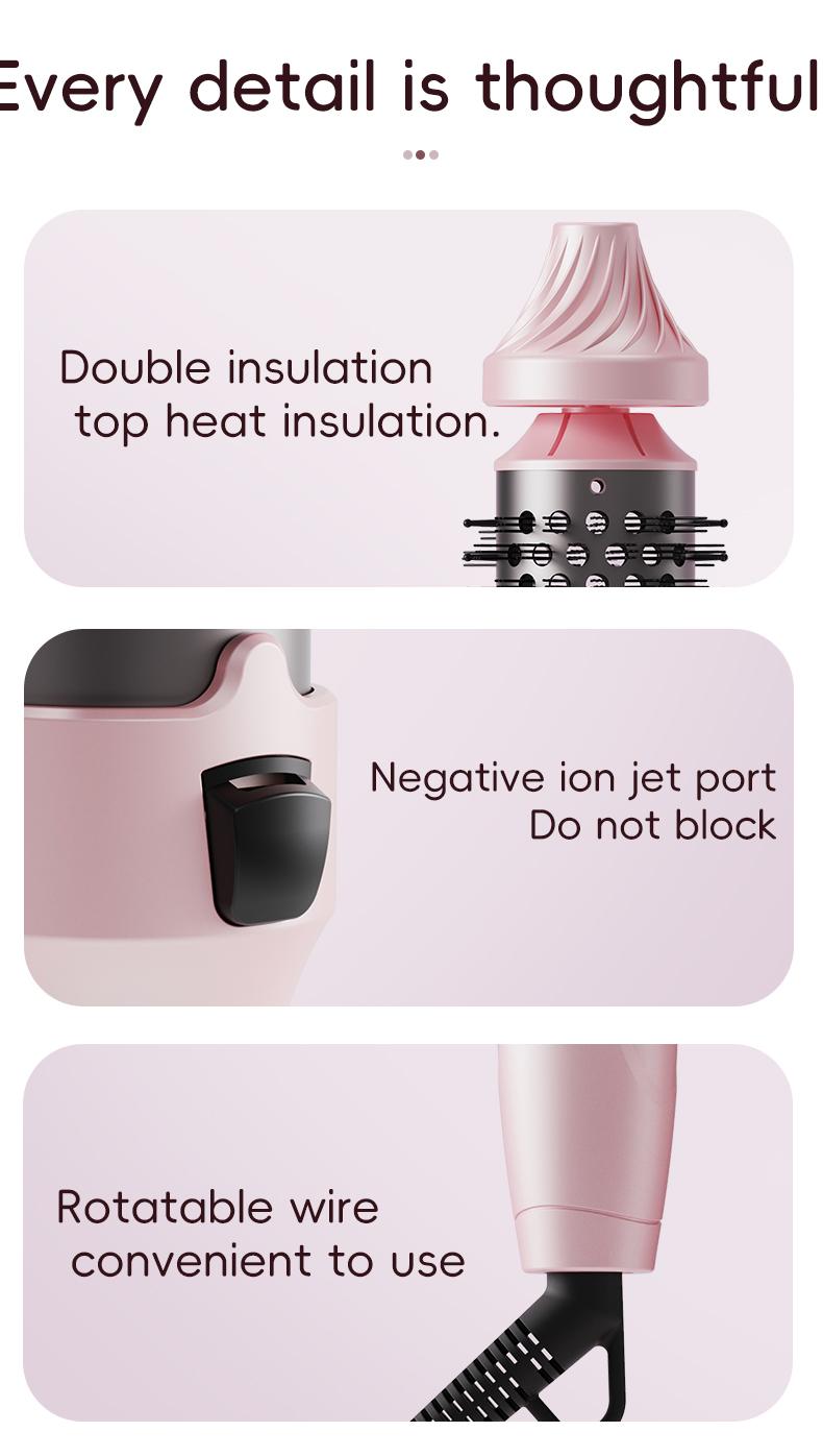 1.5-Inch Ionic Thermal Brush Heated Styling Brush with 11 Adjustable Temperatures (110–210°C) for Daily Smoothing & Light Waves – Suitable for Fine to Medium Hair Textures,WavyBrush, Pink 1.5-Inch Ionic Thermal Brush Heated Styling Brush with 11 Adjustable Temperatures (110–210°C) for Daily Smoothing & Light Waves – Suitable for Fine to Medium Hair Textures,WavyBrush, Pink