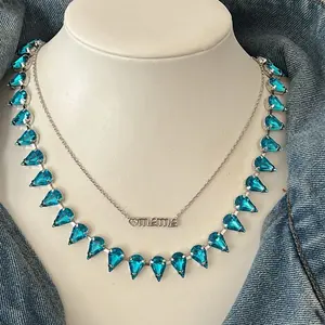 The Shiloh Necklace Teal on Silver Jewel Candy Vibes