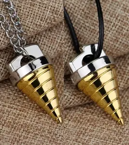 Gurren Lagann Inspired Core Drill Necklace and Keychain – Anime Spiral Pendant Necklace for Men & Women for big Fans