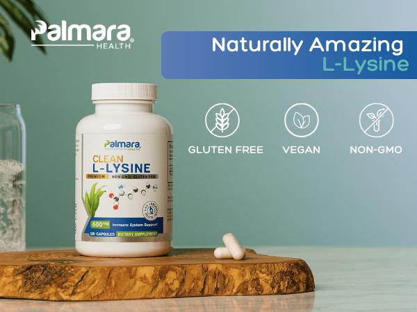 Clean L-Lysine 600mg – Additve-free Formula for Immunity and Muscle Recovery | Palmara Health