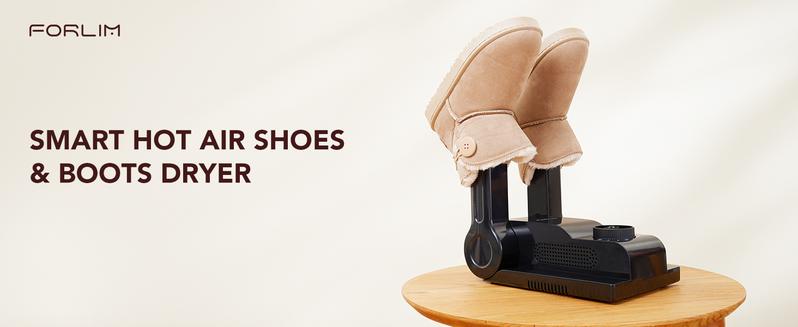 Forlim Heat Blower Boot Dryer with Timer-180° Adjustable Rack for Work Boots/Glove Telescopic Bendable Ports