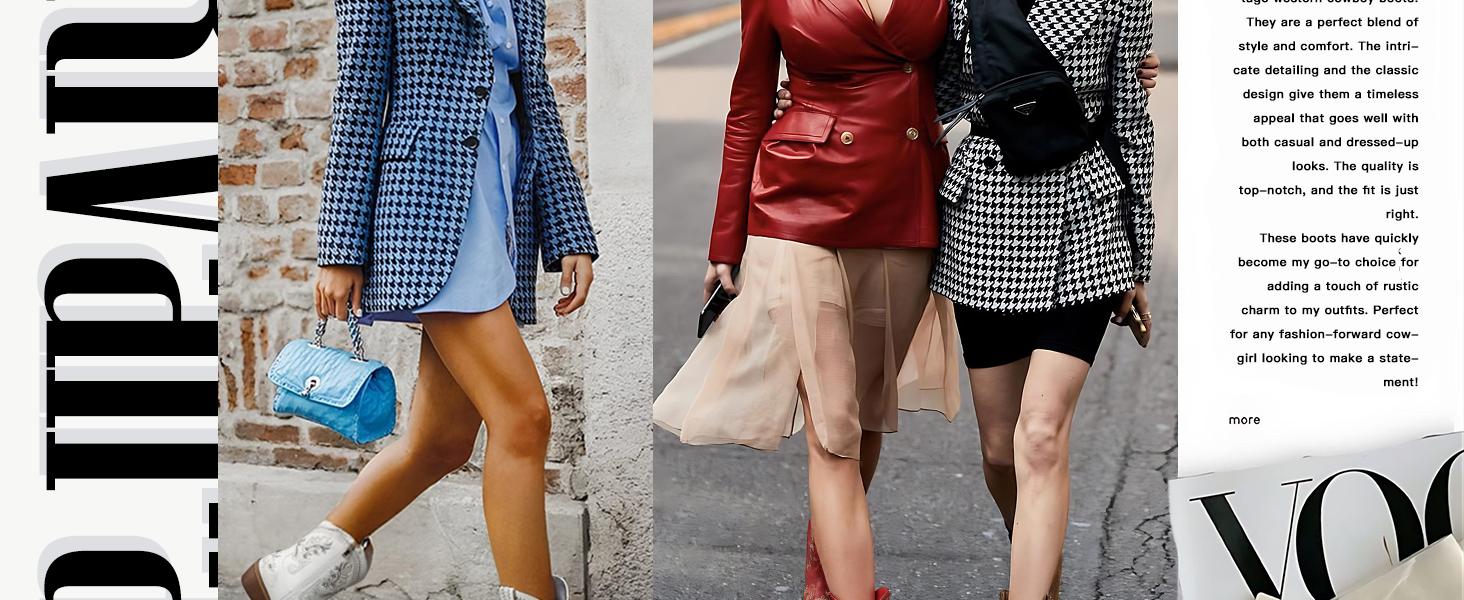 【Rodeo Boots】Pasuvo Women's Western Cowboy Boots – Short Cowgirl Boots with Embroidered Floral Design, Sparkling Chunky Heel & Pointed Toe – Stylish & Comfortable for Rodeo, Country Concerts, Festivals & Daily Wear