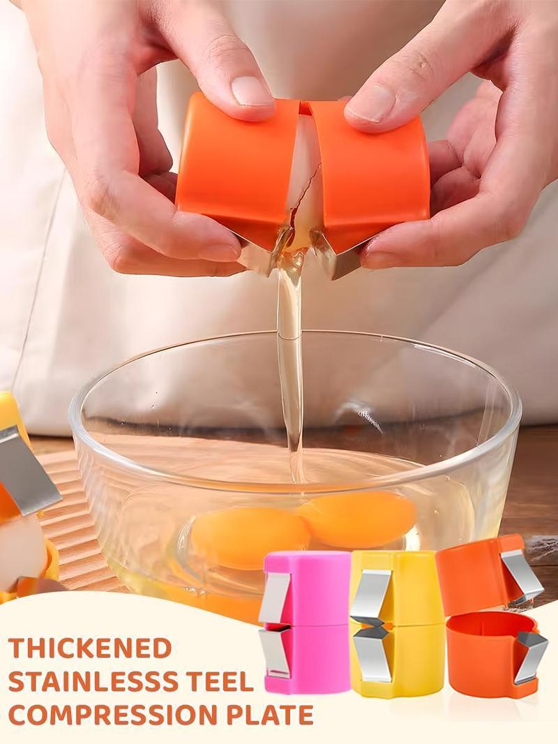 Stainless Steel Egg Opener Set – Crack, Cut, and Separate Eggs Easily, 3PCS Kitchen Tool
