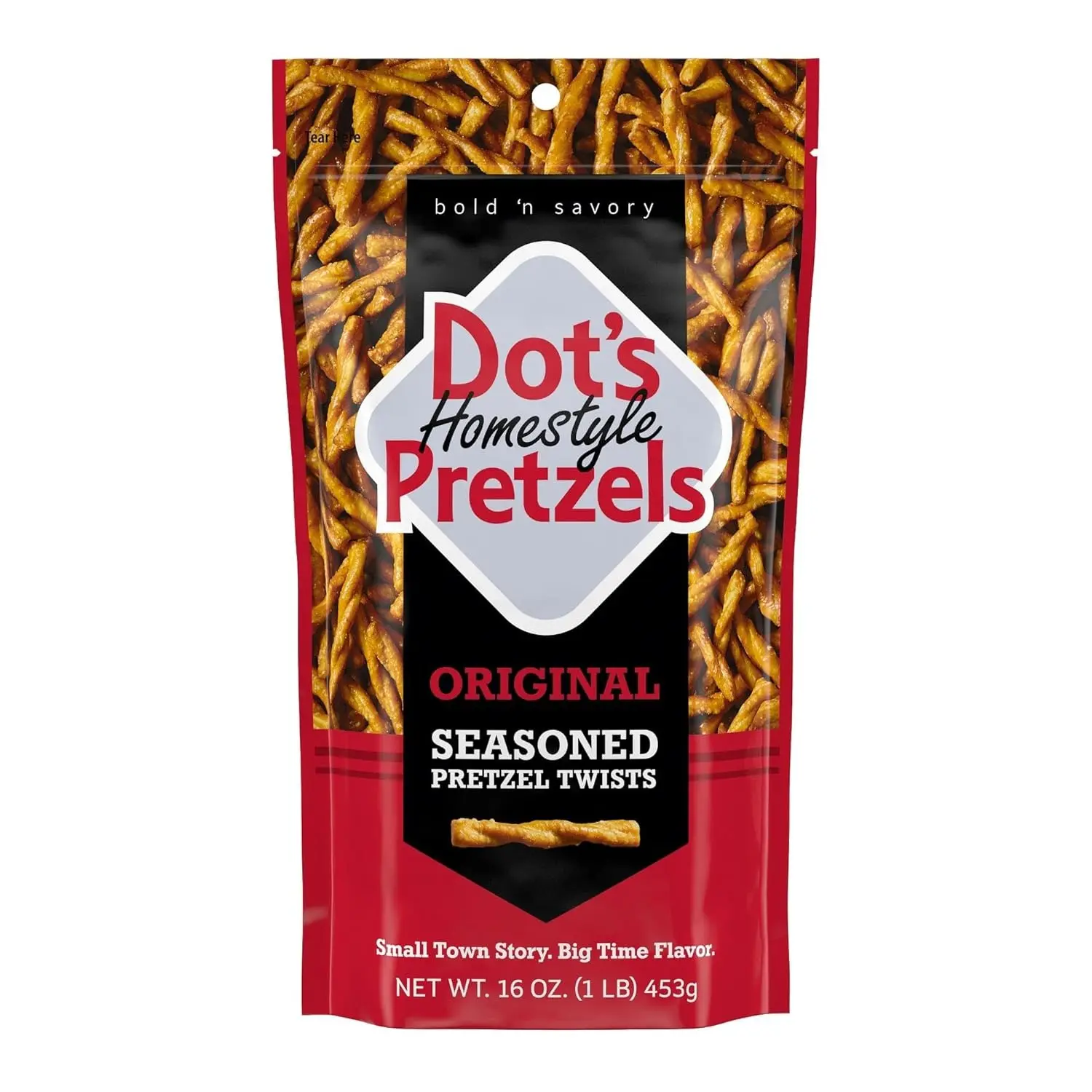 Dot's Pretzels, Original Seasoned Pretzel Twist Snack, 16 oz Grocery Size Bag
