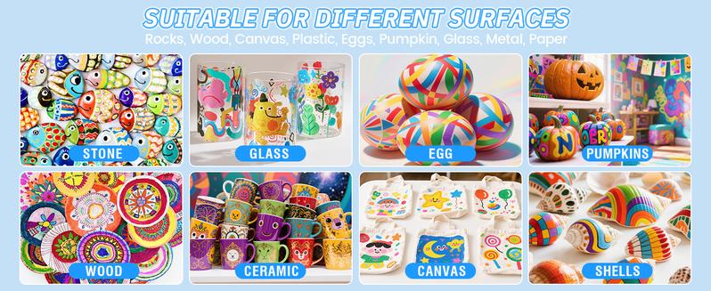 Acrylic Paint Markers - 36 Color pc Marker Pen Set, Artist Fine and Soft Brush Tip Marker for Rock Painting, Books Coloring, Note Taking, Card Writing, Ston Graffiti, DIY Crafts, Drawing Art Supplies Kit, Professional Art Pen Set, Valentine's Day Gifts