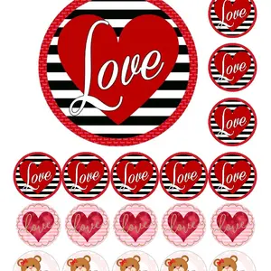 Valentines  transfer sheets  for gelapaletas (edible sheet)N1