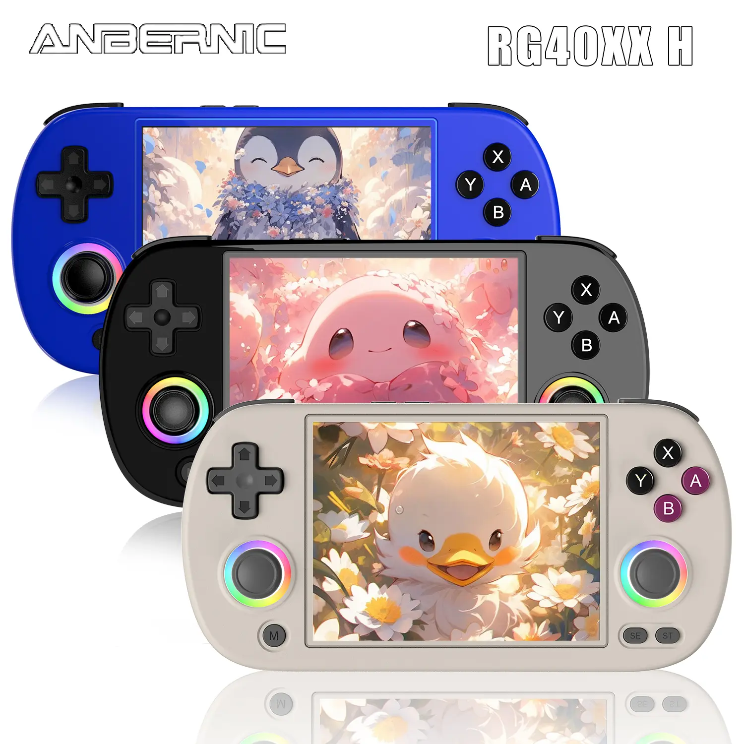 ANBERNIC RG40XXH Handheld Game Console with 4.0-inch IPS Screen, 640*480 Resolution, Linux 64-bit System, Classic Emulator Support, Manufacturer Warranty, Ideal Holiday Gift for Retro Gaming Enthusiasts, Manufacturer Warrenty, Retro Shooter Console