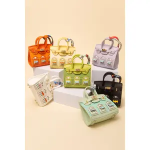 Alexandra  House Mini Leather Top-Handle Earbud Case for AirPods