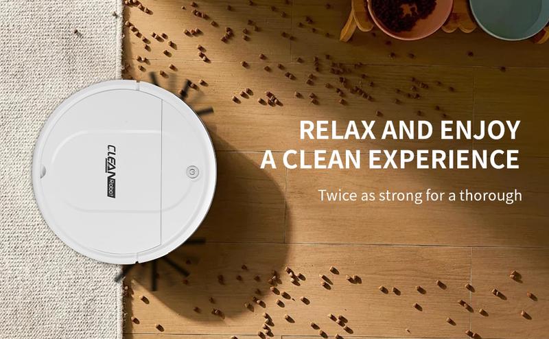 Basic Robot Vacuum – No App | No Mapping | Super Affordable, Robot Vacuum Cleaner 3-in-1 for Mopping Sweeping Advanced Obstacle Avoidance Ultra-Thin Design Ideal for Pet Hair Hard Floor Daily Cleaning Long Running Time（White）