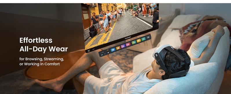 KIWI design K4 Flex Comfort Lite Head Strap for Quest 3/3S, Original Adjustable Replacement Strap with PU Foam Padding, Larger Headrest & Streamlined Design, Engineered for Lying-Down Use (No Battery) vr hardware accessories