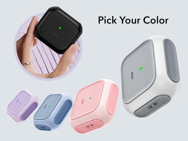 ESR for AirPods 4 Case, Airpods Pro Case 2nd/1st Gen (2023/2022/2019) Case (HaloLock), Compatible with MagSafe, Full Drop Protection Cover with Lanyard, Magnetic Lid Lock, Orbit Hybrid Series