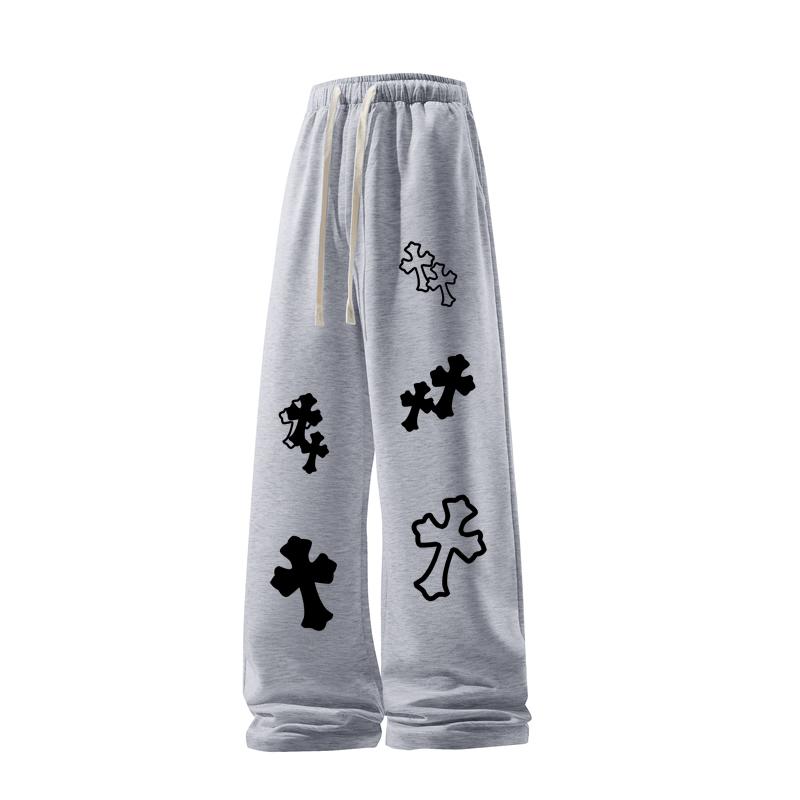 #Springfresh American style 60% pure cotton straight leg casual pants, durable for daily wear, multi-color neutral sports pants, classic printed sweatpants, sweeping pants #Springfresh American style 60% pure cotton straight leg casual pants, durable for daily wear, multi-color neutral sports pants, classic printed sweatpants, sweeping pants