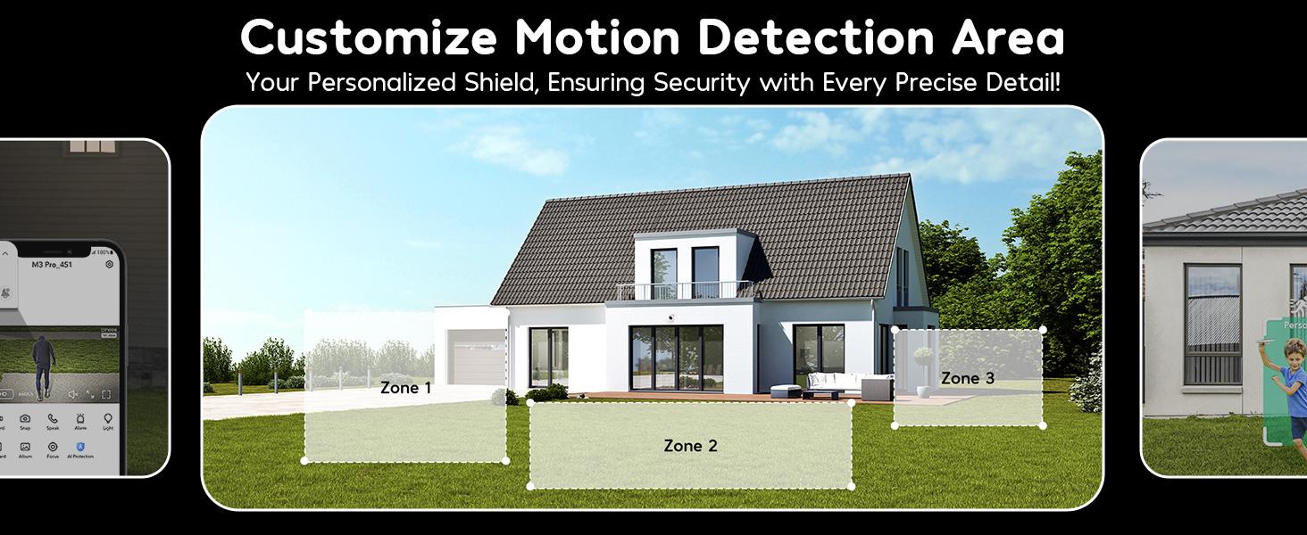 Winees security camera M3pro--Best Smart Security Camera on TikTok, Wired 2K-4MP Color night version,600 lumen spotlight,Dog/Cat/Pets/Baby/Security System,Indoor/Outdoor IP65-Rated, WiFi,