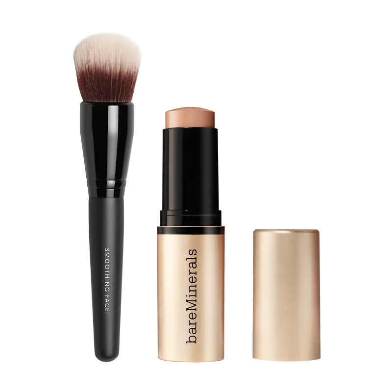 bareMinerals Complexion Rescue Luminous Skin Tint Stick and Smoothing Face Brush Bundle - Exclusive TikTokShop Kit, Lightweight  Foundation