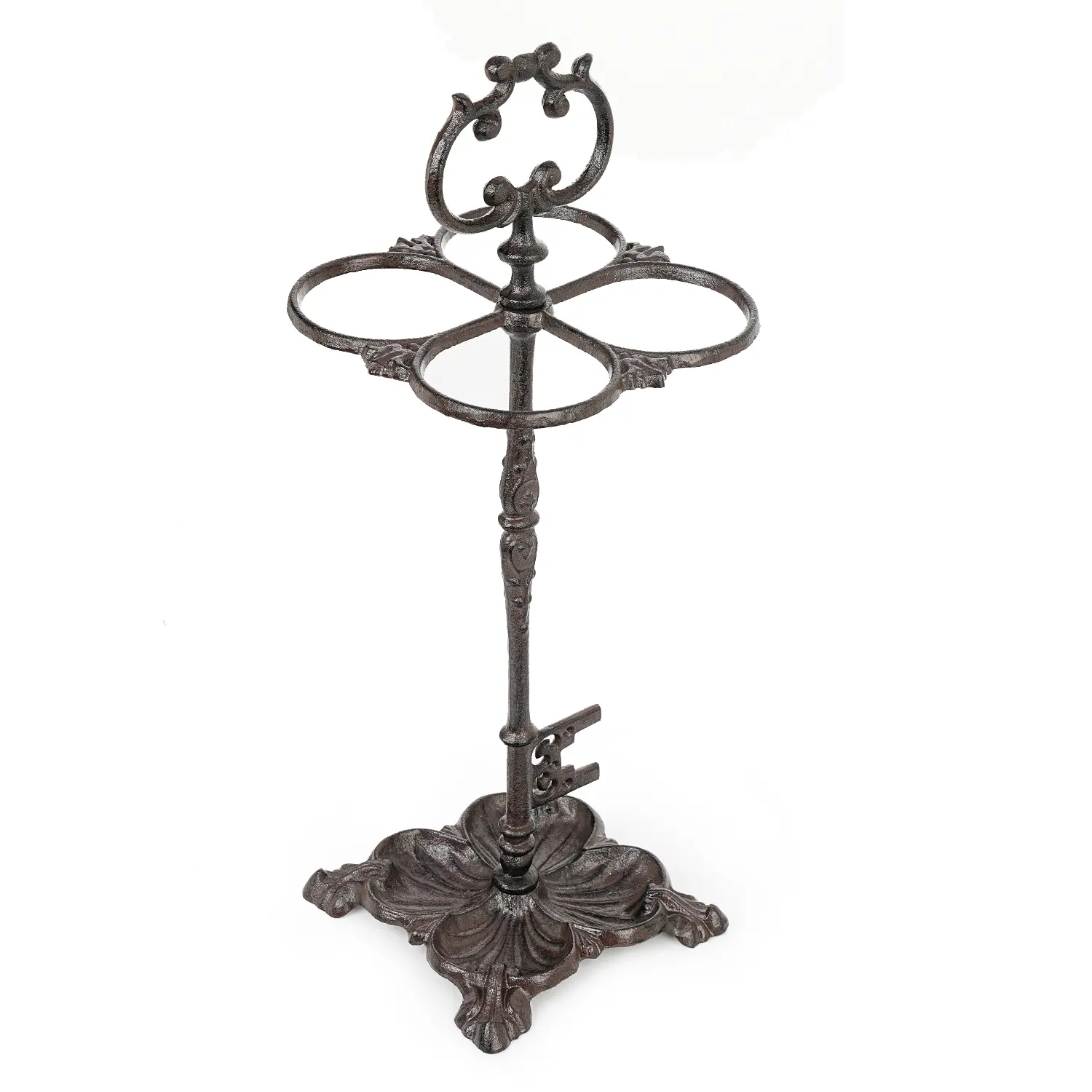 Sungmor Vintage Cast Iron Metal Umbrella Stand - Heavy-Duty Durable Holder, Rustic Farmhouse Freestanding Entryway Decor, Office Furniture Accessory