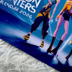 Pop Music Daemon Hunt Cartoon Monthly Coloring Calendar 2026, A Year Of Kpop For Fans 2026 Desktop Calendar, Gift For Kids, Home Decor, Planning Calendar