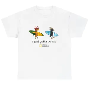 National Geographic "I Just Gotta Be Me" Cody Maverick & Chicken Joe Surfs Up Unisex T-Shirt, Funny Shirt, Graphic T-shirts, Trendy Shirt, Casual Streetwear Unisex Top