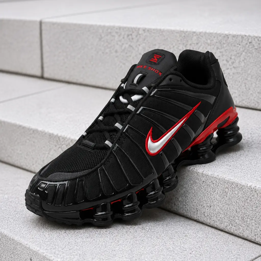 Nike Shox TL Black University Red CN0151-003 Men's Fashion Sneaker New