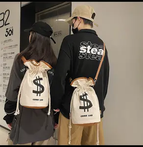 Sports Drawstring Bag, Trendy Pattern Backpack, Multipurpose Gym and Travel Organizer, Sturdy Design for Convenience, for  Men Women Beach Swim Soccer Outdoor