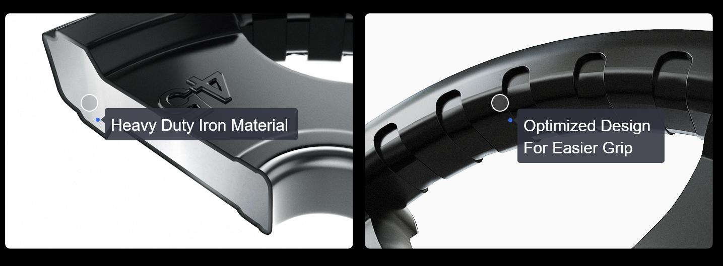 RitFit Olympic Rubber Grip Plates for Barbell, 2-Inch Weight Plates for Weightlifting and Strength Training in Home & Gym, Single, Pair and Sets(2.5/5/10/25/35/45 LB)