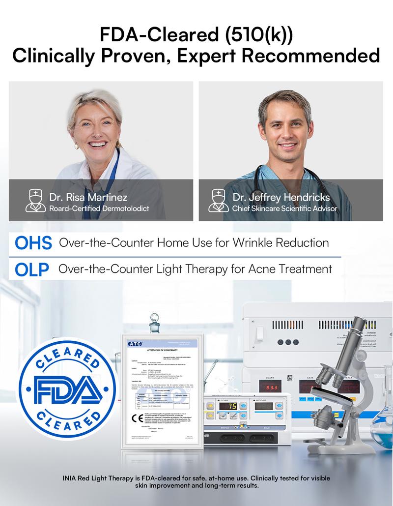 INIA GLOW 2 Red Light Therapy Mask , 4 Light Modes with 850nm NIR, 2600mAh Rechargeable LED Face Mask for Skincare at Home and Travel, Best Valentine's Day Gift for Her