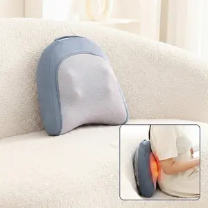 Portable Heated Shiatsu Massage gun Pillow, 3-Speed Adjustable Deep Tissue Massager for Neck Back Waist Leg, Electric Full Body Muscle Pain Relief, Travel Home Car Office Use ，kneading, massager fascia gear wellness