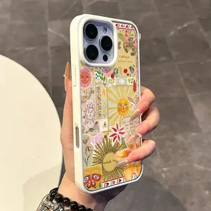 Chic Magnetic Case for iPhone11/12/13/14/15/16/17promax Sunflower Collage MagSafe Ready, Anti-Slip, Ultra Thin |   Aesthetic Touch for Daily Use