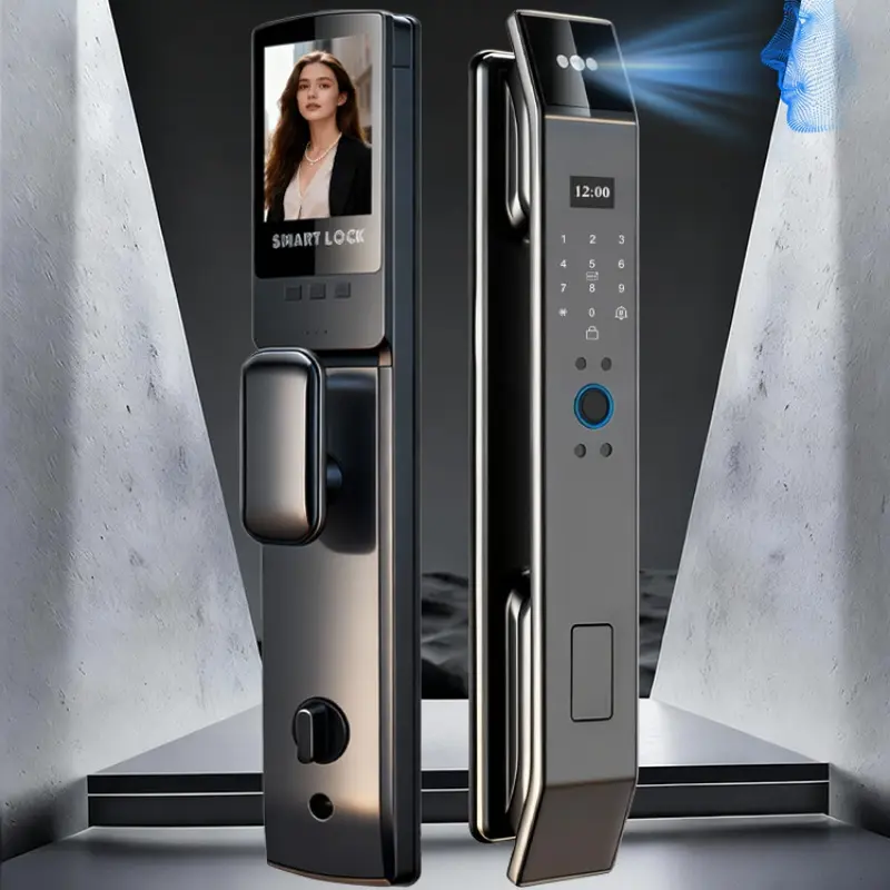3D Face Recognition Fingerprint Password Smart Door Lock Secure Lock Smart Security Lock with Remote Unlocking Wishome APP  Smart Lock Electronic door lock Biometric Smart Lock Smart Locks For Front Door Door Safety Lock High Security Locks