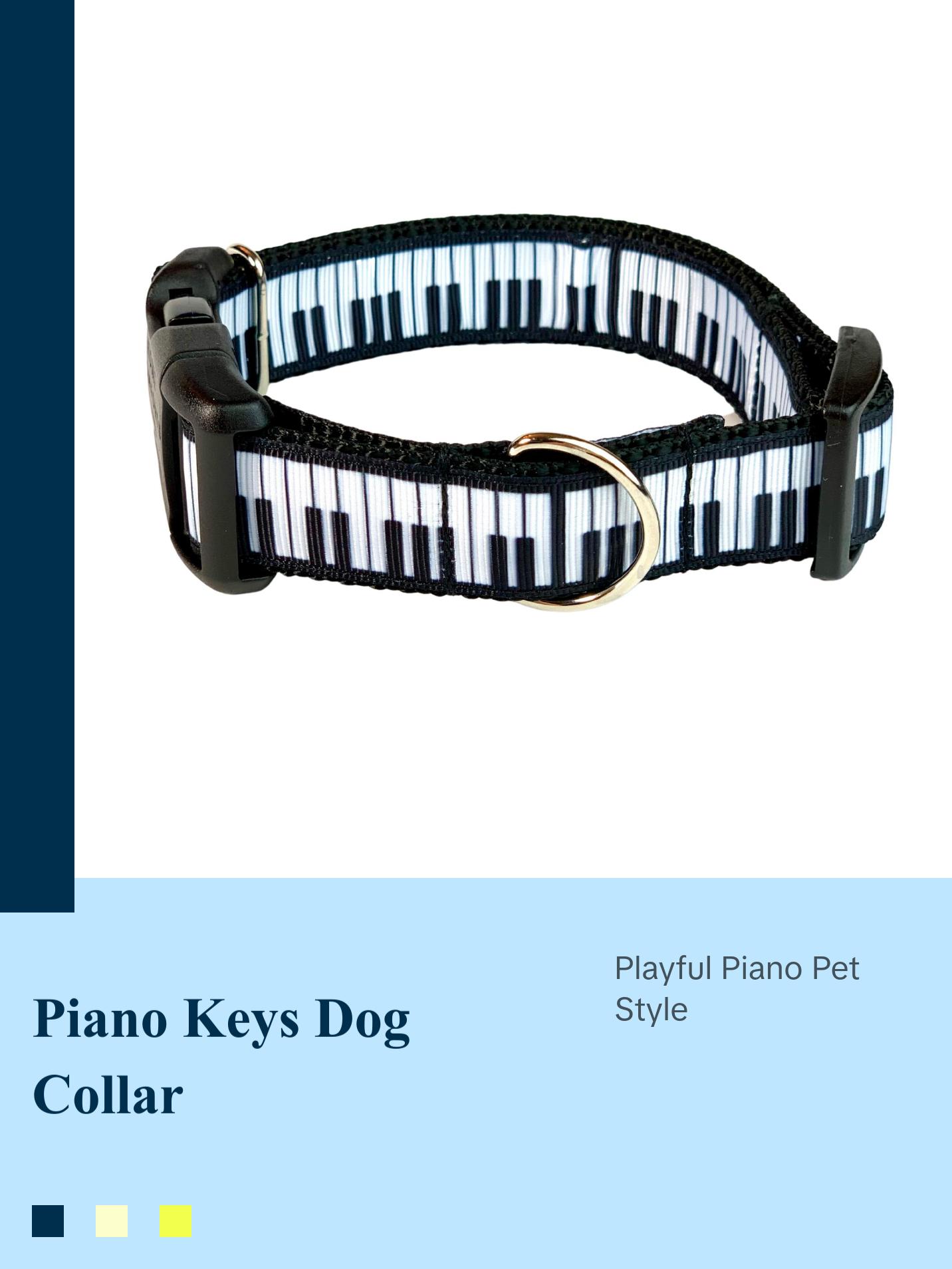 Piano Keys Dog Collar