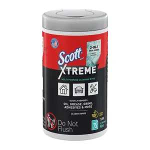 Scott – Extreme (Xtreme) Multi-Purpose Cleaning Wipes | Citrus Scent | 75 Count
