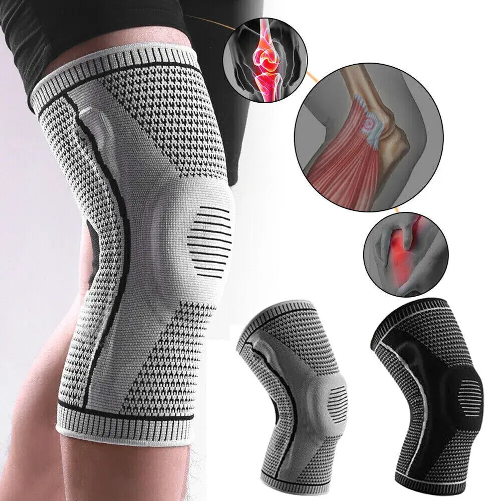 1 Pair Compression Knee Sleeve Brace - Knee Supporter for Joint Pain Relief, Arthritis Support, Badminton & Sports Activities, New, Size M, Weightlifting, Cycling, Golf, Hiking, Running, Sports Fitness, Volleyball, 1 Piece, Knee Booster