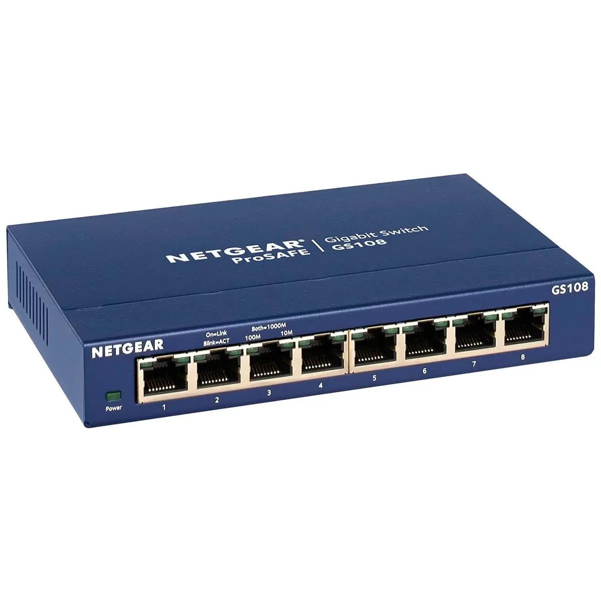 Netgear ProSafe GS108 8-Port Gigabit Ethernet Switch, Compact Form Network Component for Computers & Office Equipment