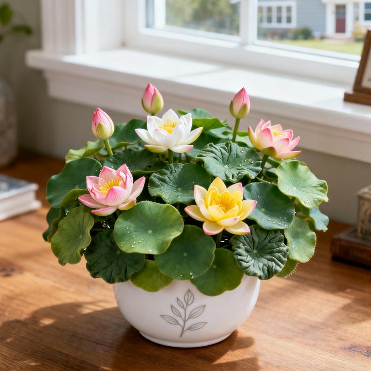 Mixed Color Bonsai Lotus Seeds - Water Lily Plant Seeds for Ornamental Ponds and Home Planting Easy to grow