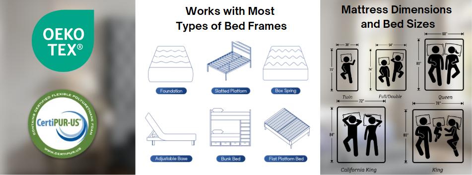 Lunara Gel Memory Foam Mattress, Twin/Full/Queen/King Size, CertiPUR-US Certified, Medium Firm, Cooler Sleep, Soft, Washable, Enhances Circulation Breathability Comfortable Coolness Optimal Relief Lunara Gel Memory Foam Mattress, Twin/Full/Queen/King Size, CertiPUR-US Certified, Medium Firm, Cooler Sleep, Soft, Washable, Enhances Circulation Breathability Comfortable Coolness Optimal Relief
