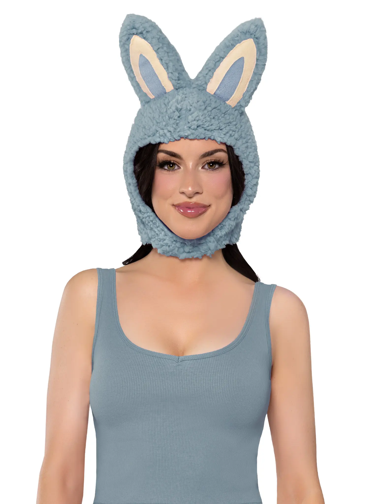 Leg Avenue Little Monster Costume Hood - Lightweight Fluffy Plush Headwear with Tall Ears, Velcro Closure, Playful Halloween Outfit Accessory for Costume Halloween Ideas, Halloween Outfit Ideas