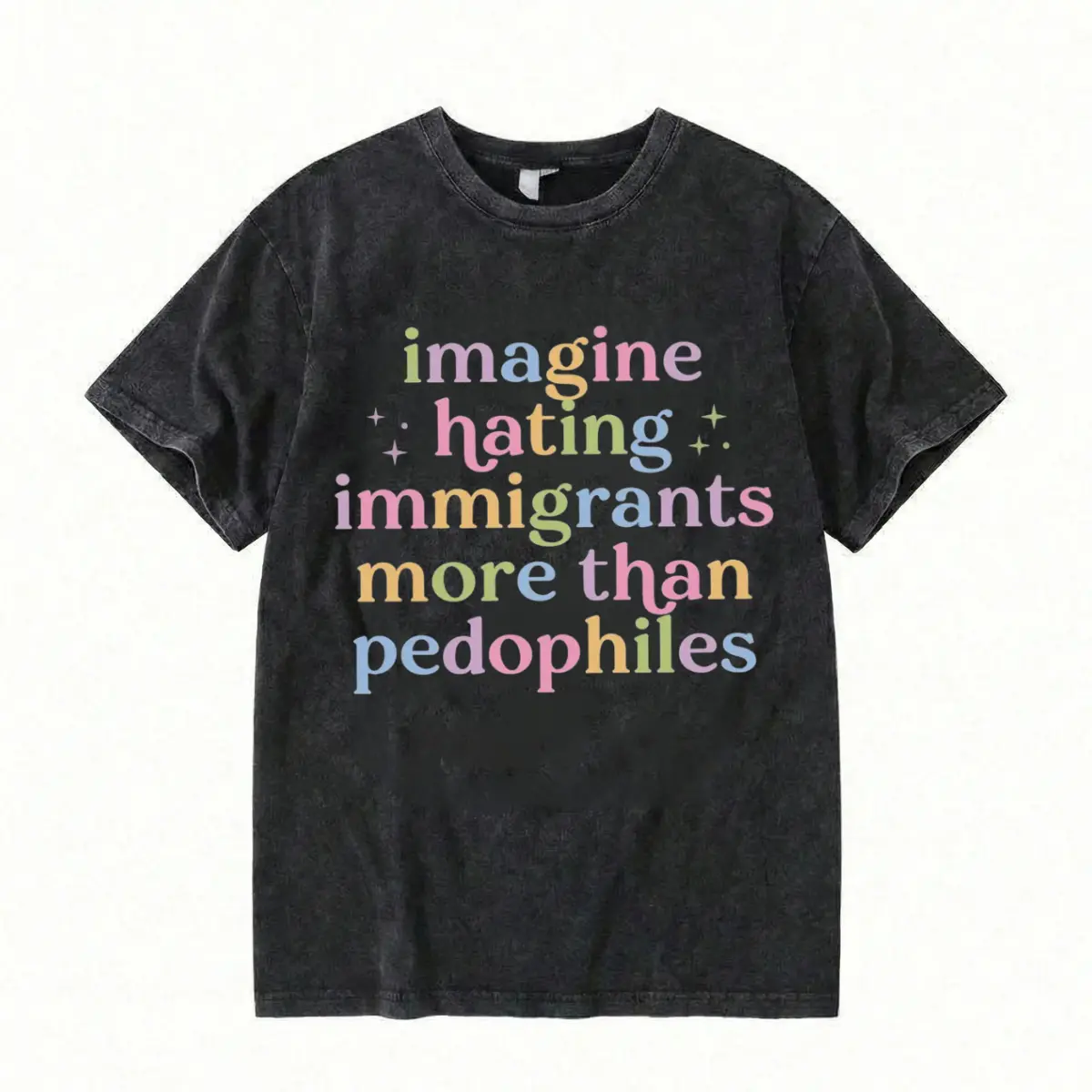 Imagine Hating Immigrants T-Shirt, Anti ICE Protest Tee, Human Rights Graphic Shirt, Anti Trump Social Justice Unisex Cotton Top