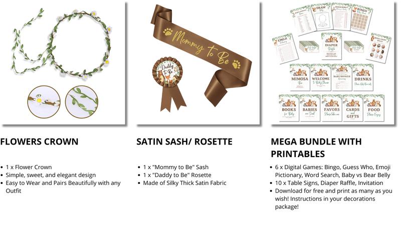 Woodland Baby Shower Party Decor – All-in-One Kit