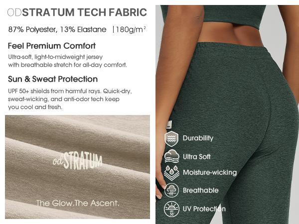 ODODOS Women's Performance Joggers - Ultra Soft odSTRATUM Tech Sweatpants Adjustable Mid Rise Pants with Pockets